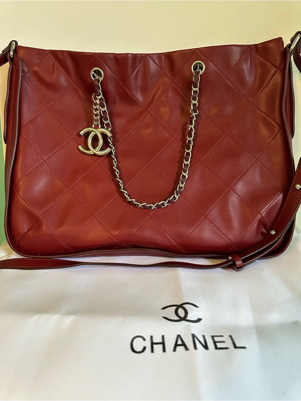 Burgundy Genuine soft leather